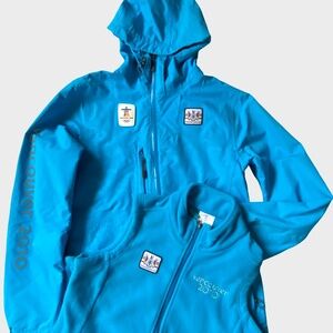 HBC Vancouver Olympics 2010 Womens Fleece Vest & Raincoat Bundle-Sz-M